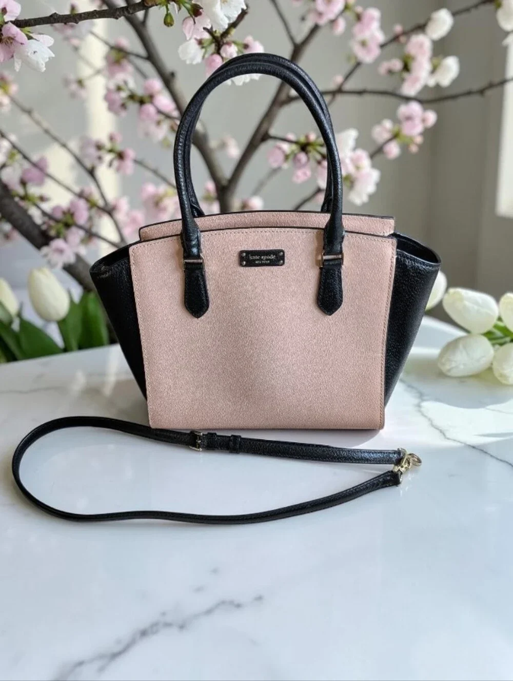 kate spade Pink and Black Two-Tone Satchel